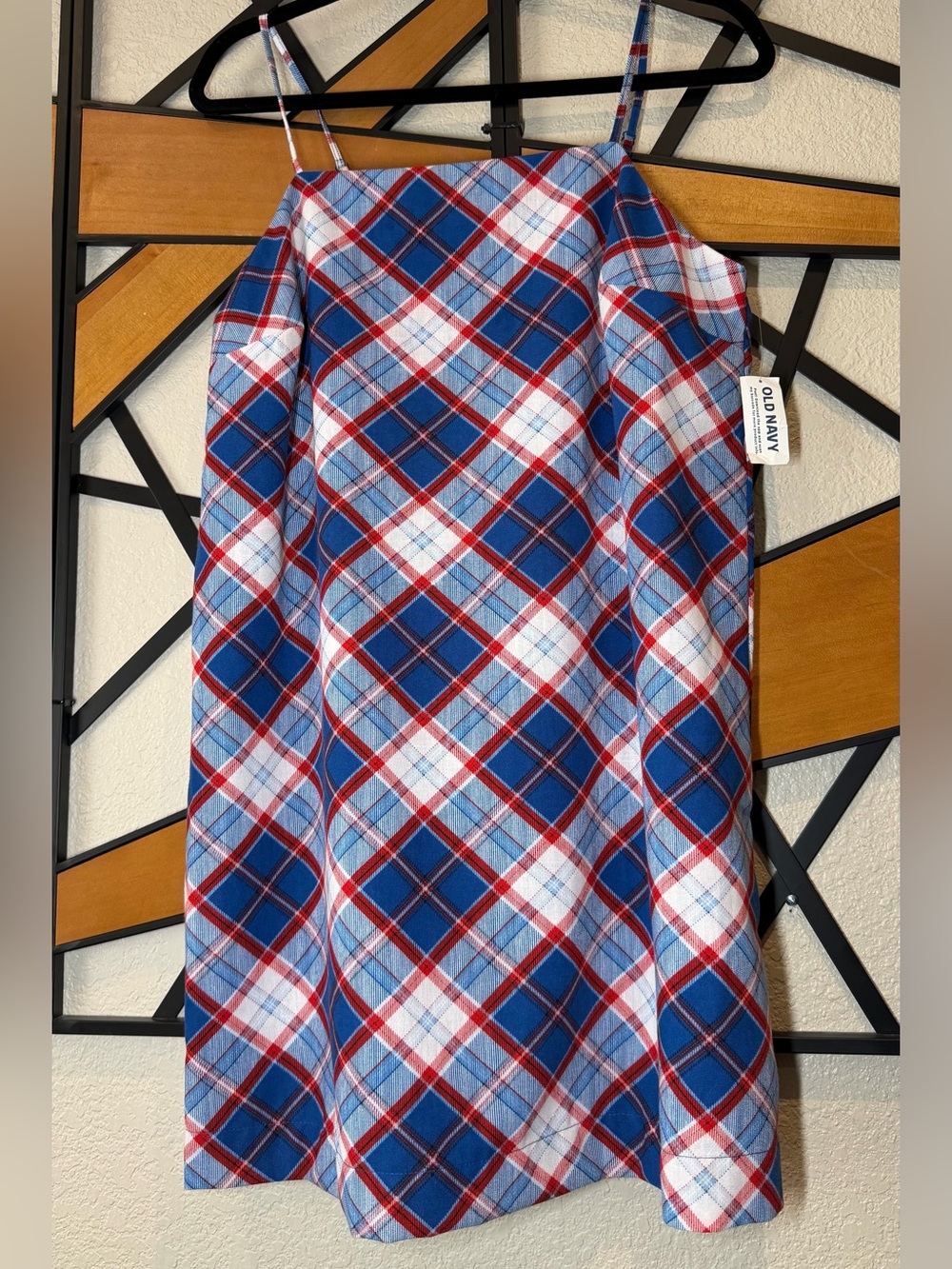 Old Navy Dress Red, Blue & White Plaid